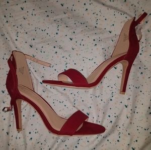 Red sandal heels